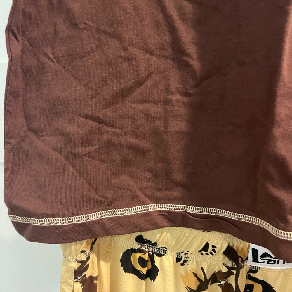 Lazy One "Sleepyhead" Pajamas Top Xl Bottom L Nev… - image 4